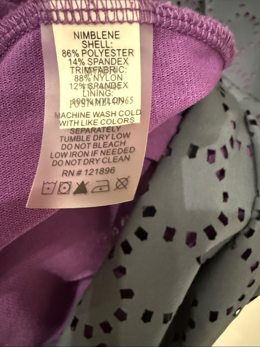 Title Nine Eyelet Sleeveless Swing Dress with Purple Lining - Picture 6 of 6